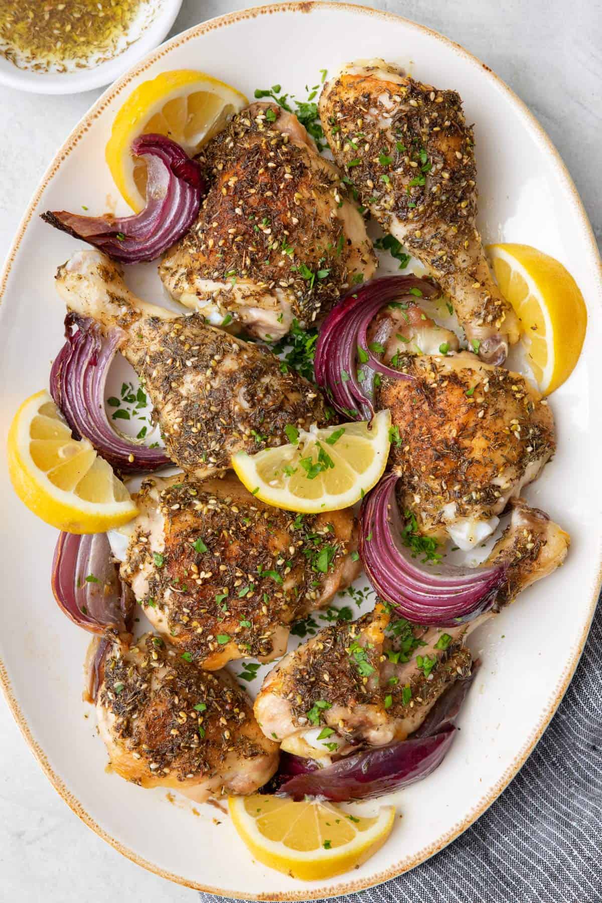 Pan-Seared Chicken Thighs with Za'atar and Yogurt Sauce