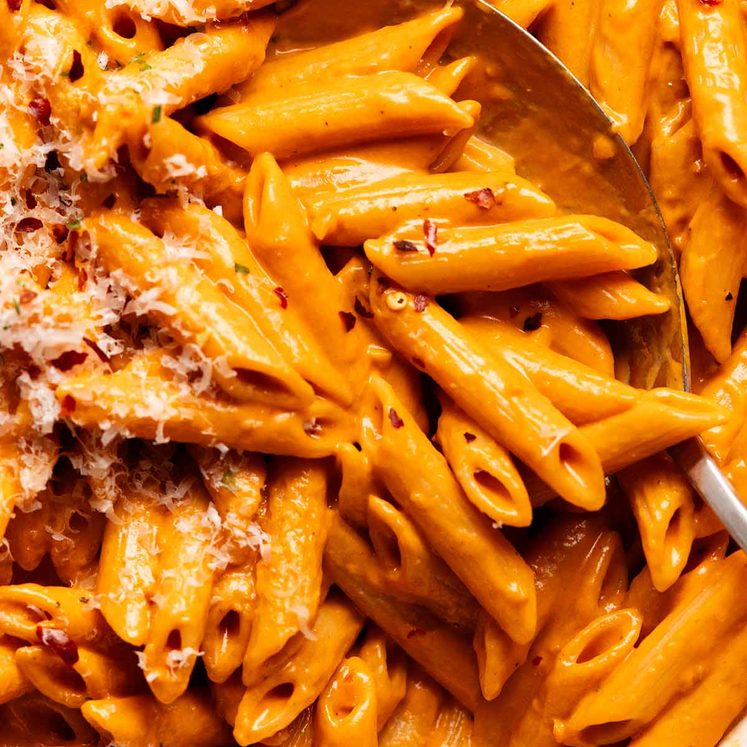 Vodka-Infused Penne with Sun-Dried Tomato Cream Sauce