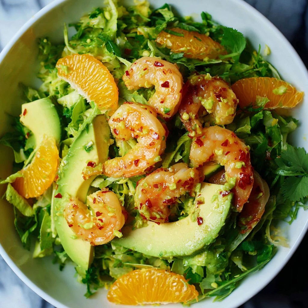 Citrus-Spiced Shrimp Salad with Avocado and Mixed Greens