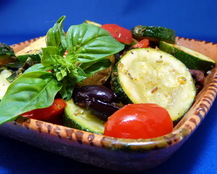 Sautéed Zucchini and Cherry Tomato Orzo with Basil