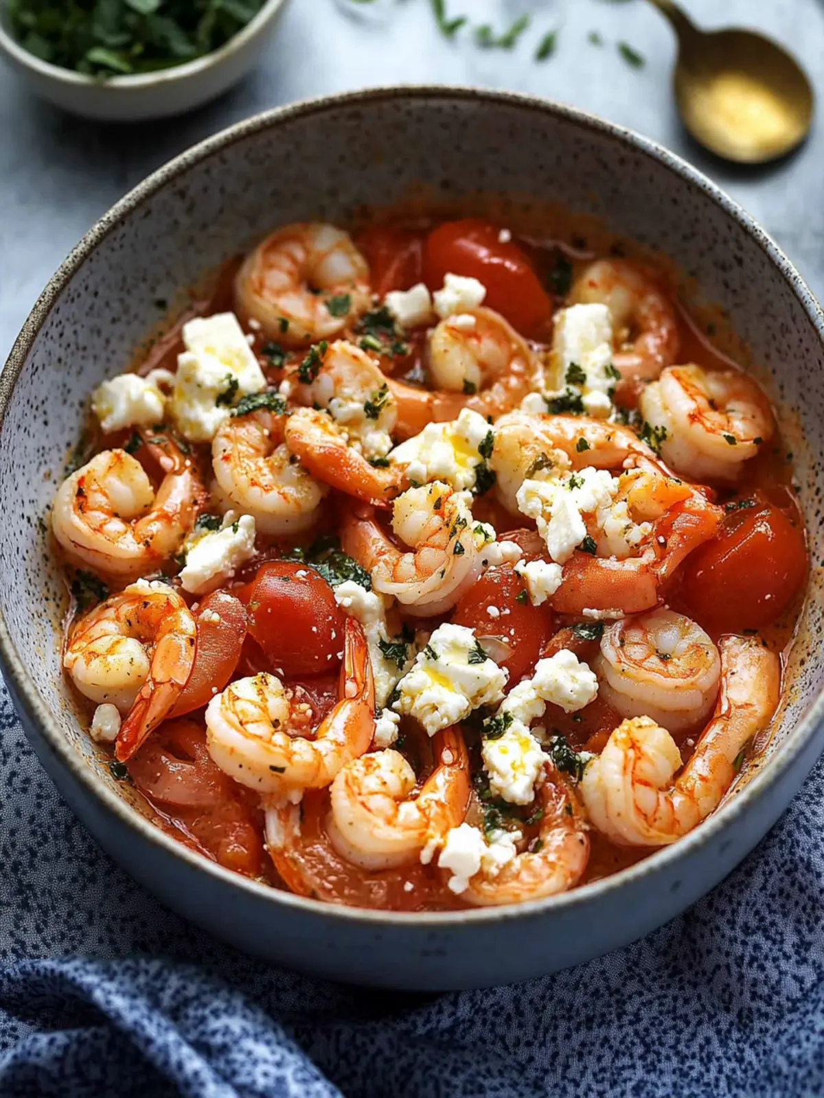 Sautéed Shrimp Saganaki with Tomatoes and Feta