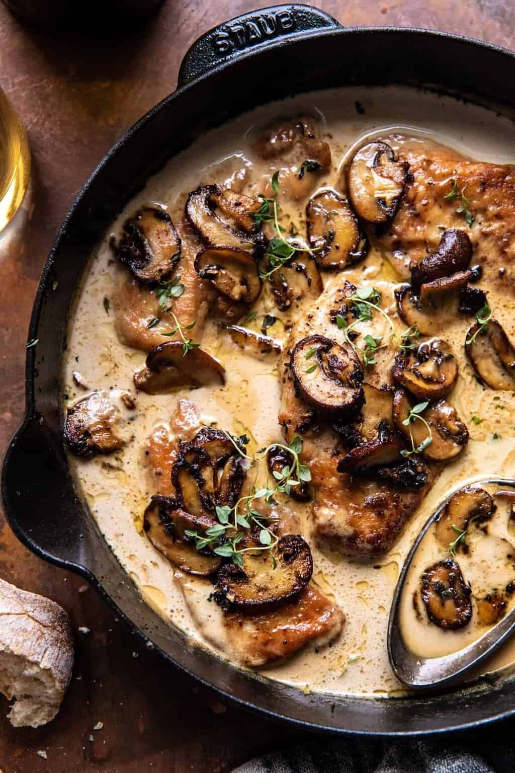 Pan-Seared Chicken with Garlic Mushroom Marsala Sauce