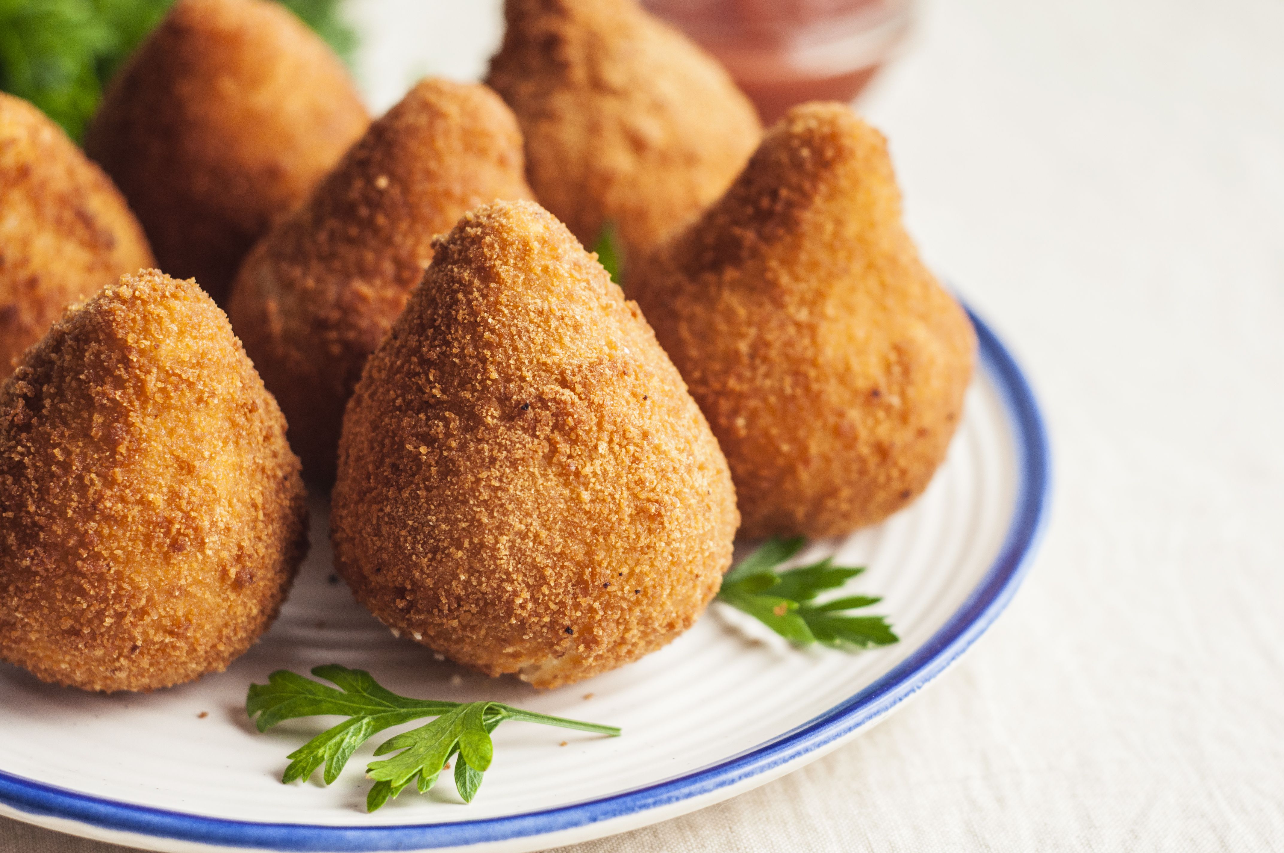 Brazilian Coxinha (Shredded Chicken Fritters)