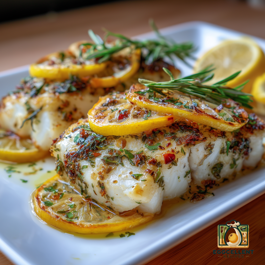 Oven-Roasted Greek Lemon Herb Cod with Fennel and Olives
