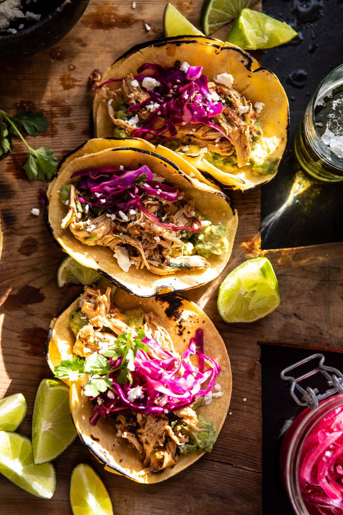 Slow-Cooked Chipotle Chicken Tacos with Fresh Cilantro Slaw