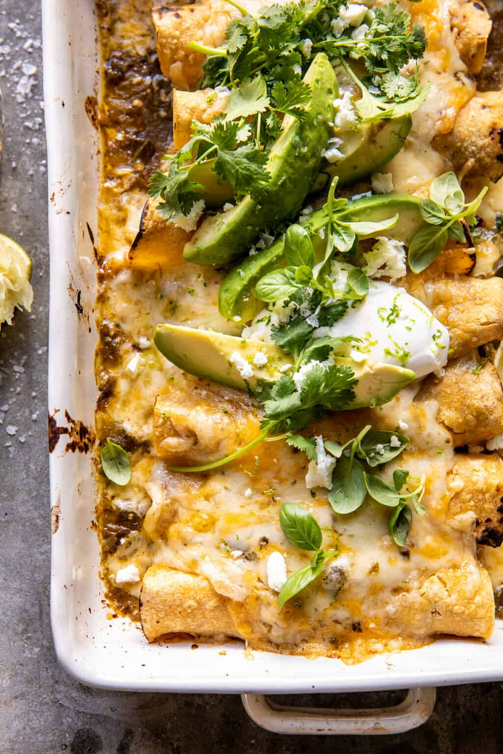 Fire-Roasted Poblano and Corn Enchiladas with Red Sauce