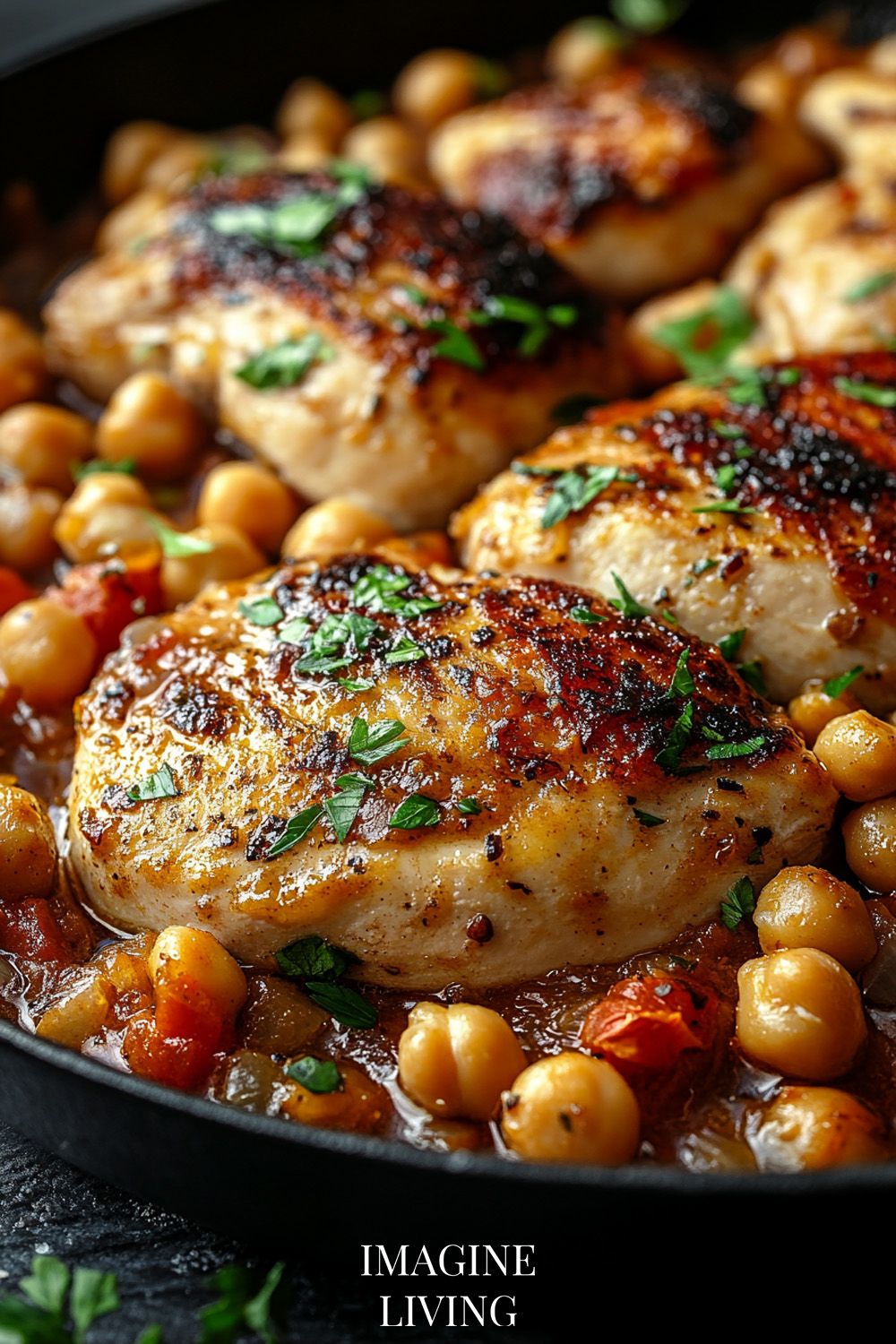 Sautéed Chicken with Spicy Harissa and Chickpeas