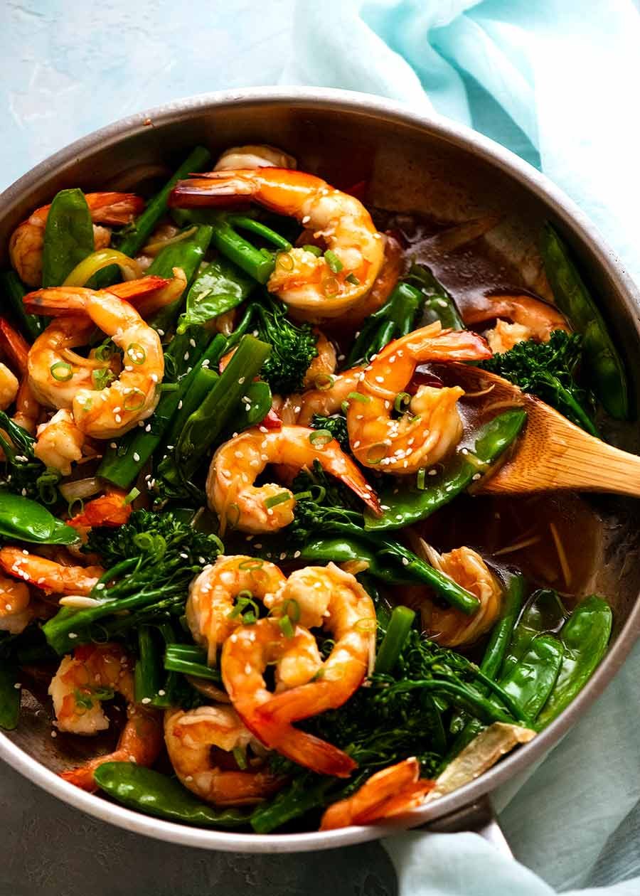 Prawn and Macadamia Nut Stir Fry with Tamarind Glaze