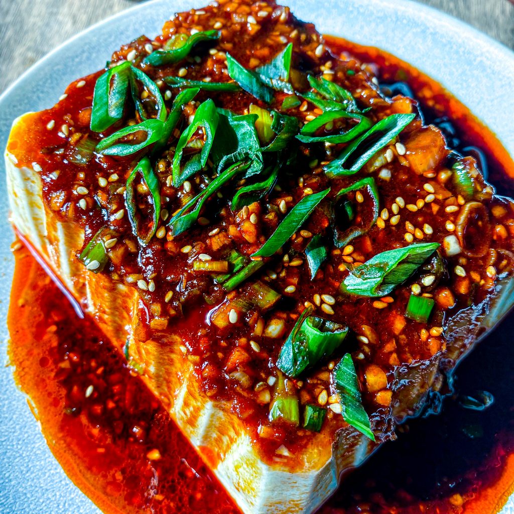 Spicy Sautéed Tofu with Chili and Garlic