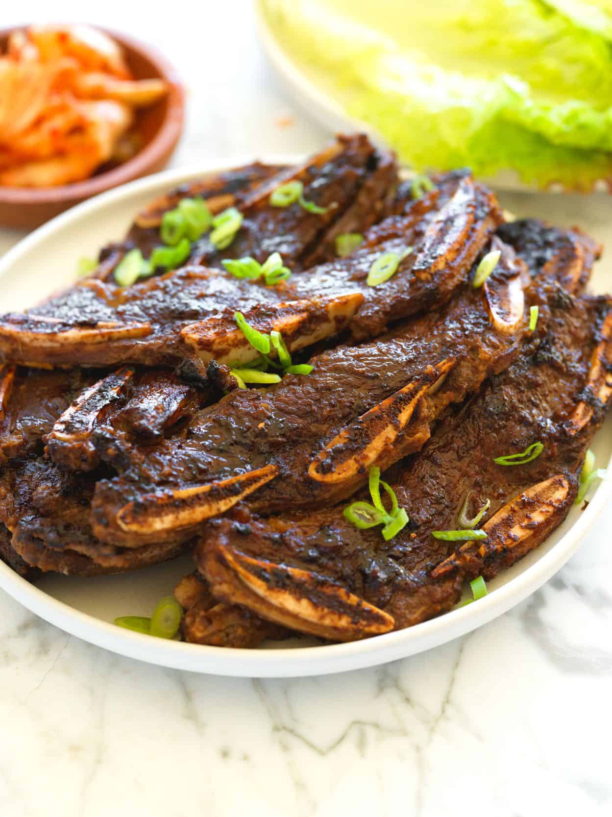Grilled Korean-Style Beef Short Ribs with Gochujang Marinade