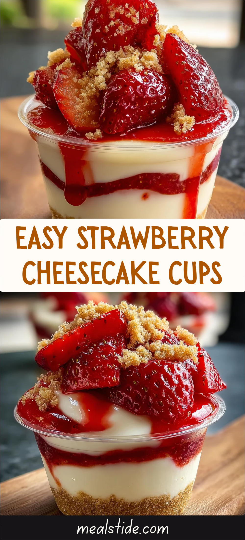 Quick No-Bake Strawberry Cheesecake Cups