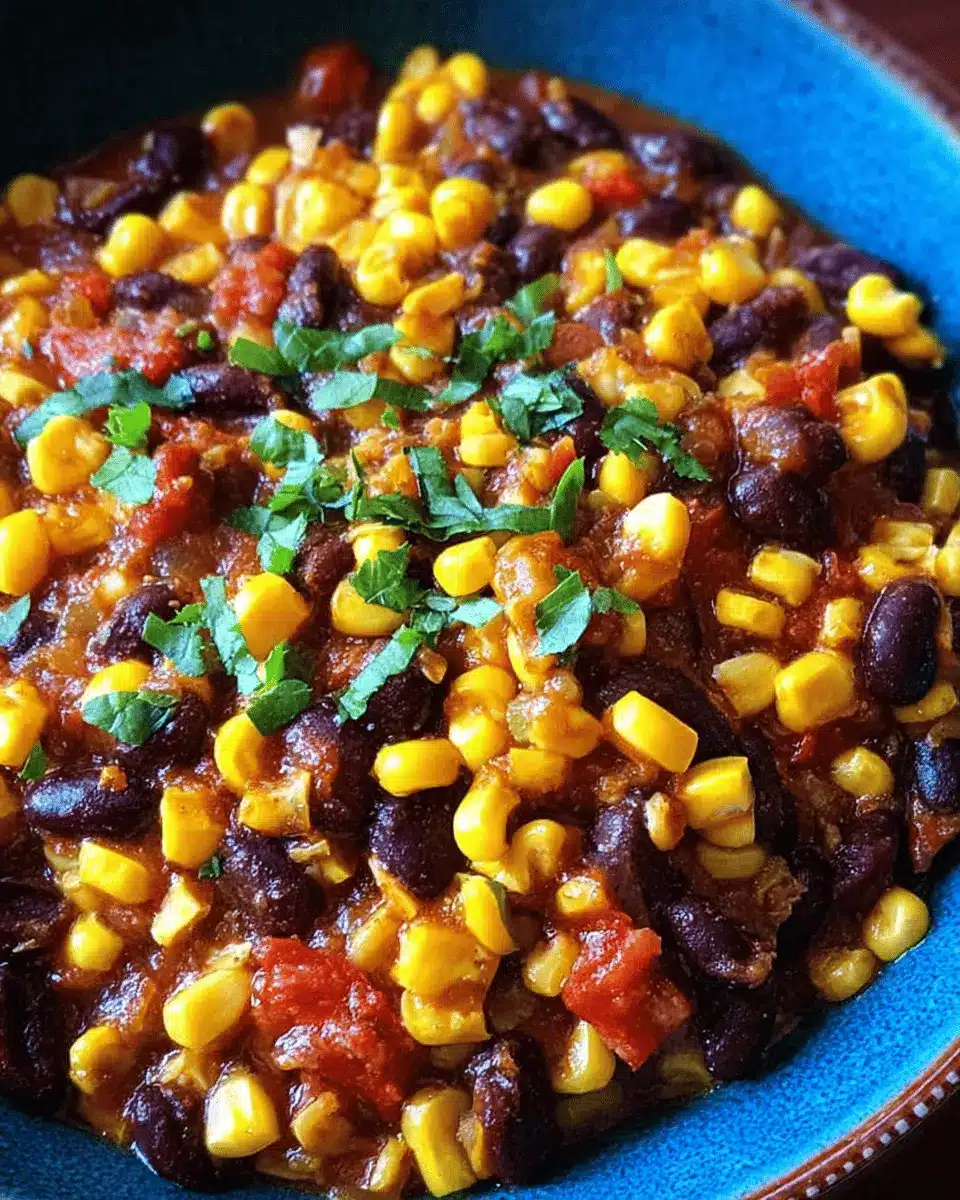 Rustic Evansville-Inspired Sweet Corn and Black Bean Chili