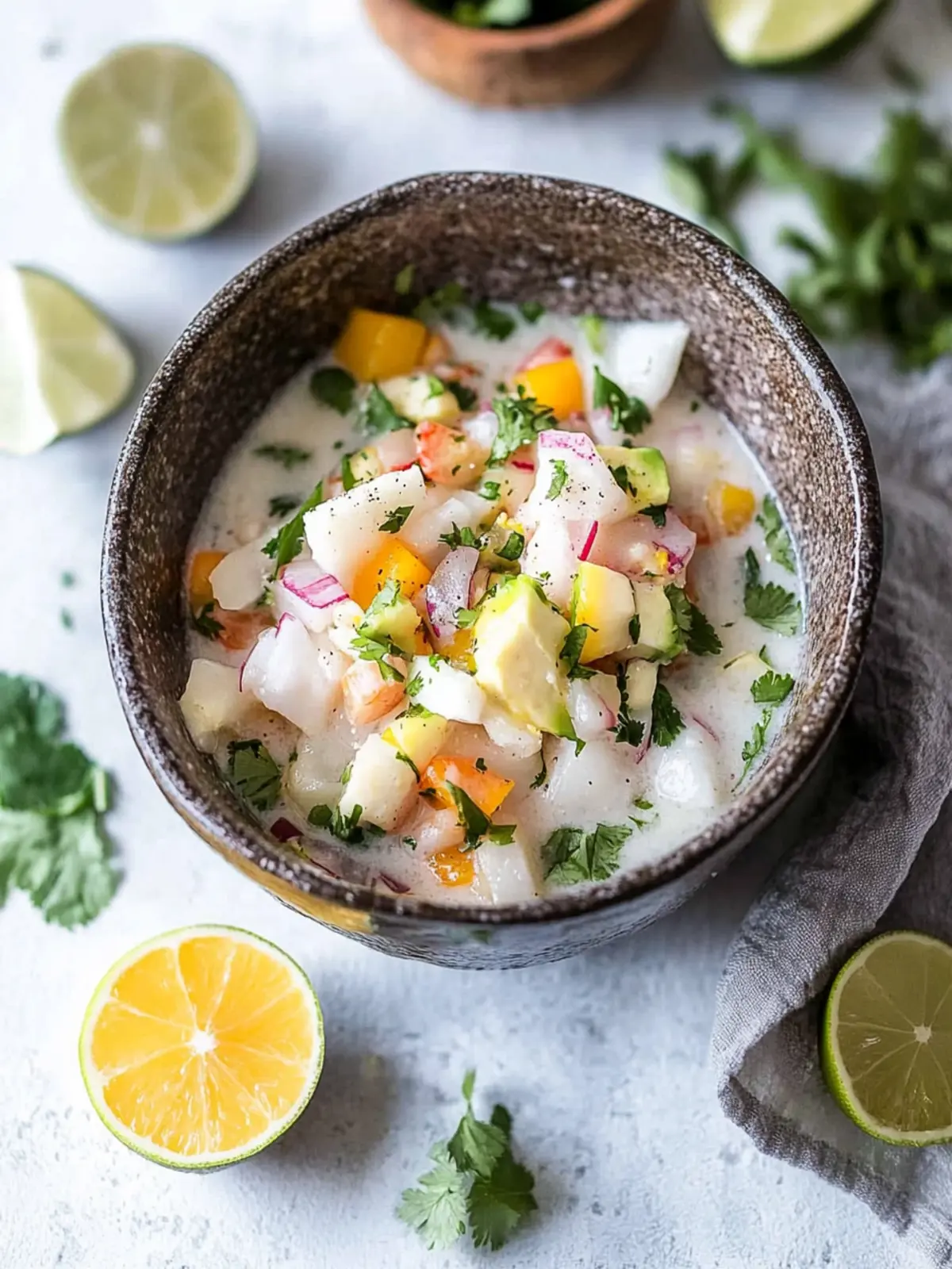 Cenote-Inspired Ceviche with Citrus and Coconut Milk