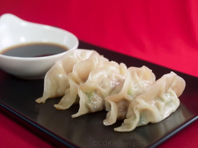 Pan-Seared Pork Dumplings with Ginger-Soy Dipping Sauce