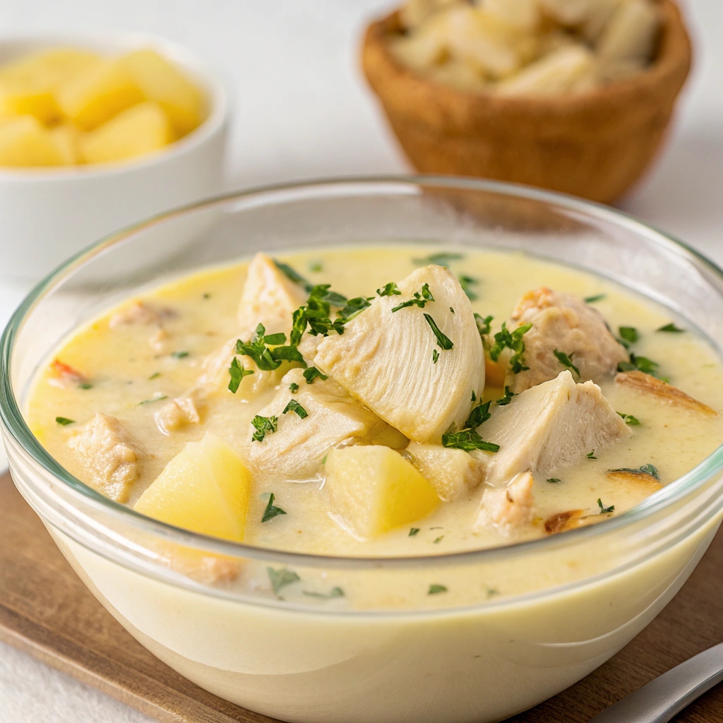 Tanzanian Coconut Potato Soup with Chicken