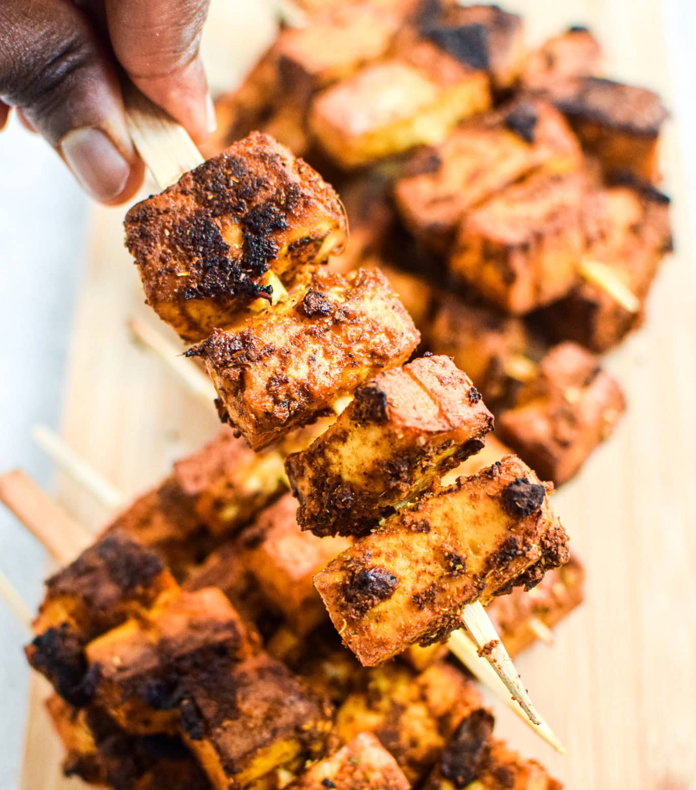 Grilled Tanzanian Mshikaki Skewers with Spiced Peanut Sauce