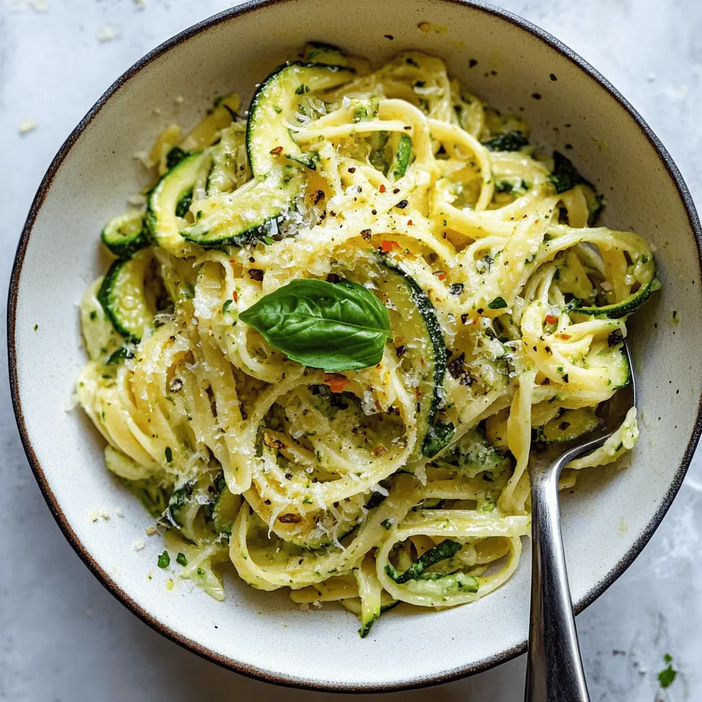 Sautéed Zucchini Butter Pasta with Garlic and Parmesan