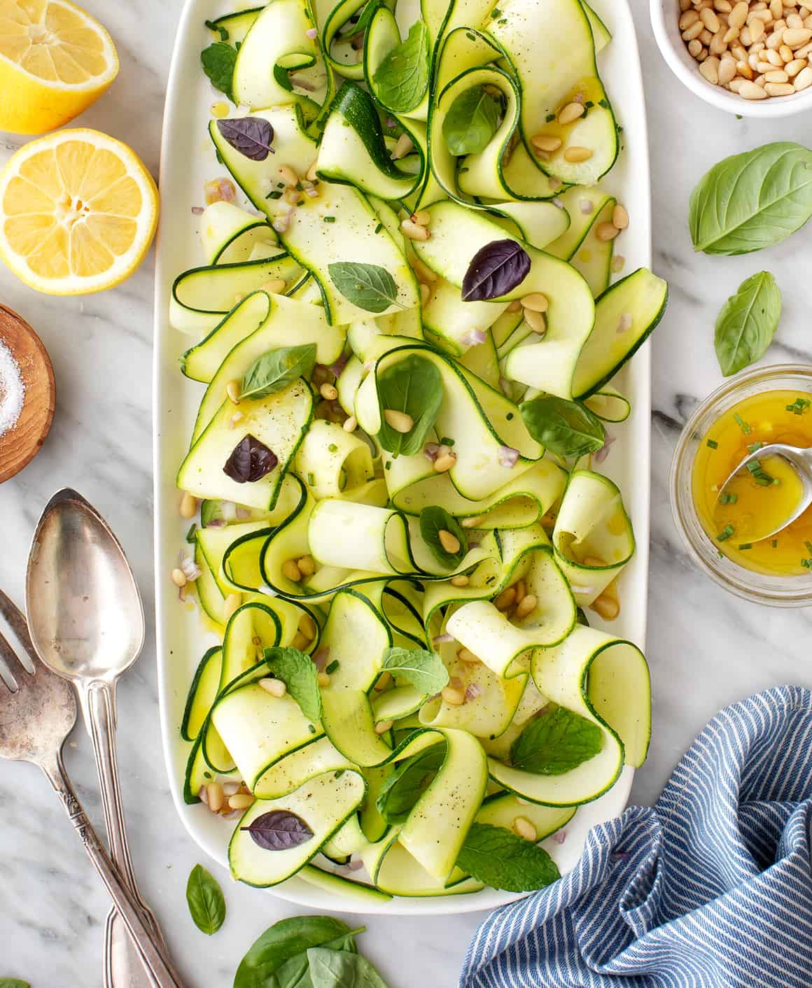 Fresh Zucchini and Herb Salad with Lemon Vinaigrette