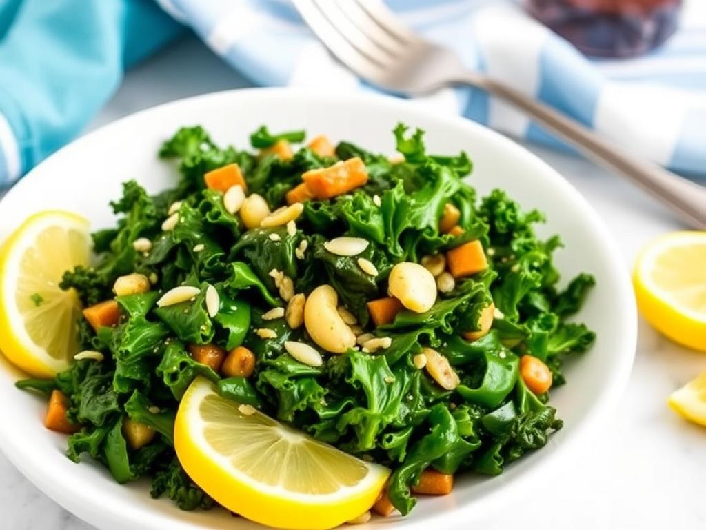 Sautéed Garlic Kale with Lemon and Olive Oil