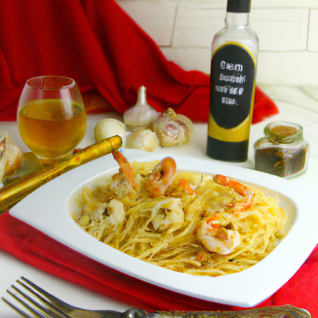 Retro-Style Garlic Butter Shrimp Pasta