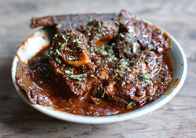 Spiced Lamb Ribs Braised in Kashmiri Red Chili Sauce