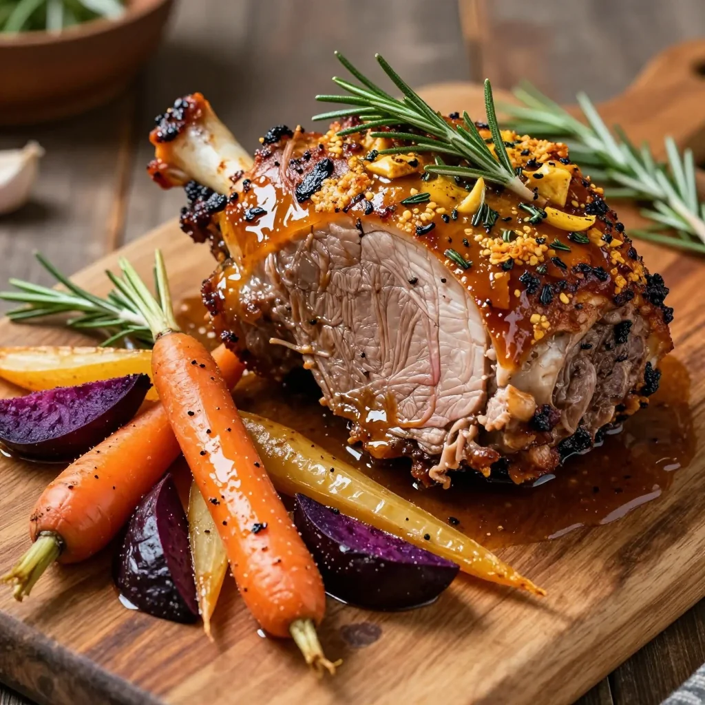 Regional Herb-Roasted Pork Shoulder with Root Vegetables