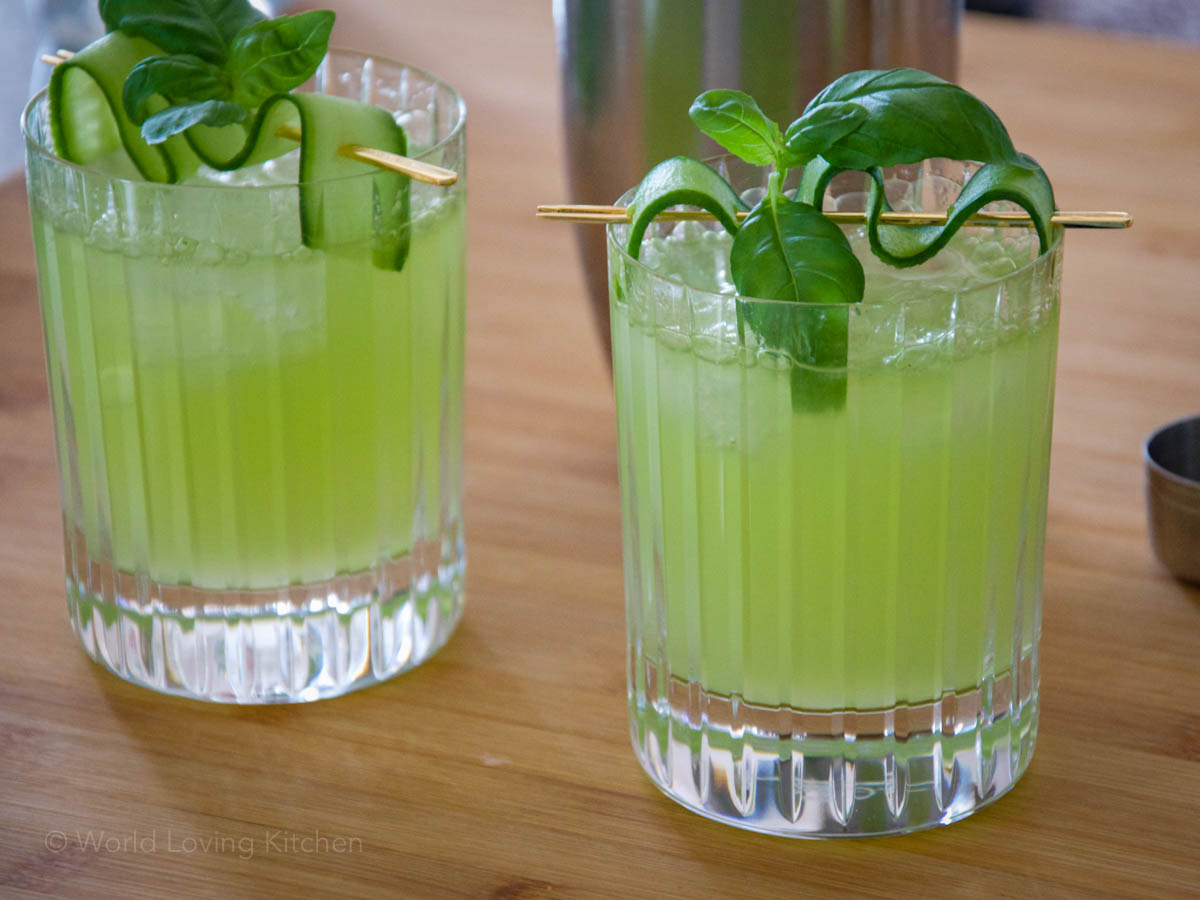 Citrus Basil Smash with Vodka and Elderflower