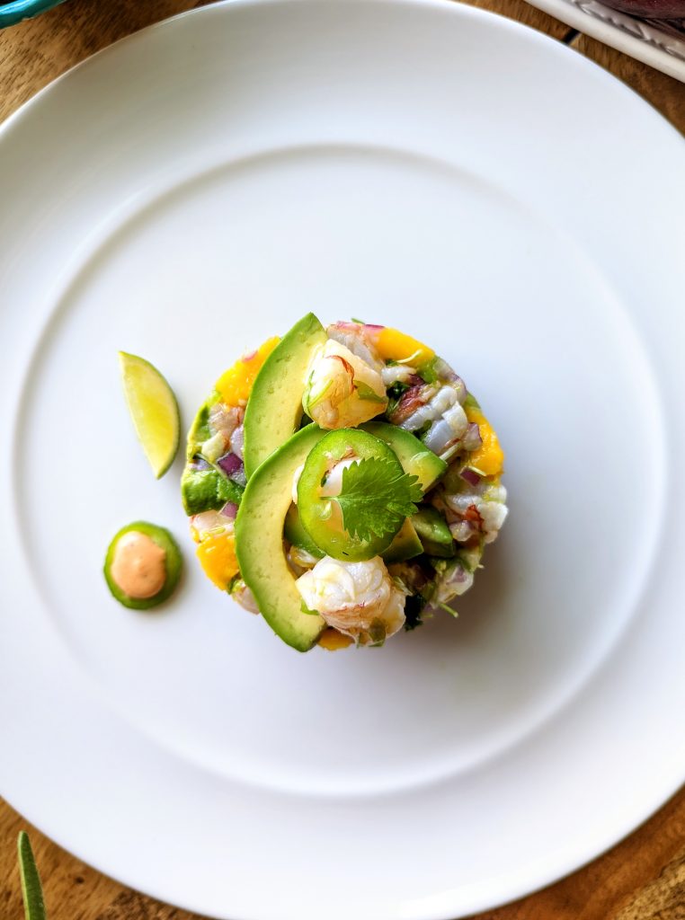 Avocado and Mango Ceviche with Cilantro and Lime