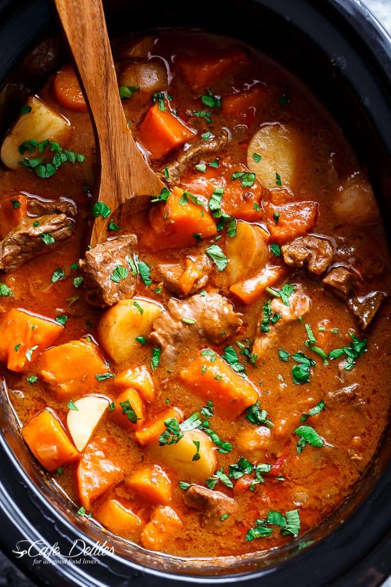 Slow-Cooked Kenyan Beef Stew with Sweet Potatoes and Peas