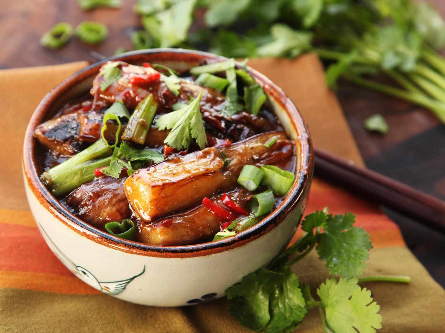 Sima Xiangru Inspired Sweet and Sour Glazed Eggplant