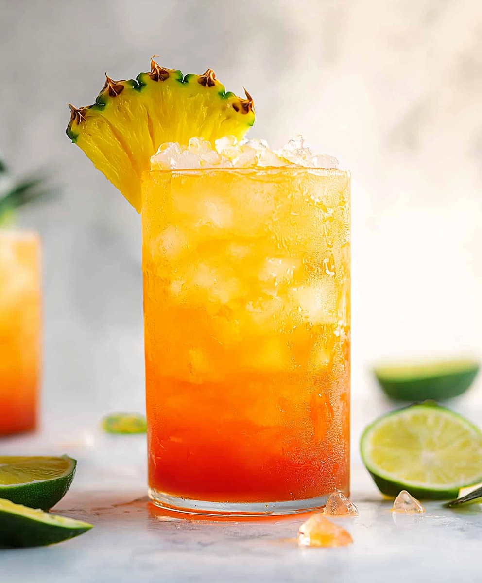 Tiki-Style Pineapple Rum Punch with Spiced Citrus