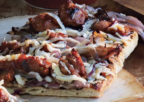 Caramelized Onion and Manchego Flatbread with Rosemary
