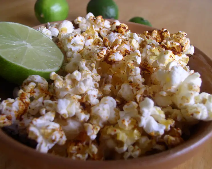 Spiced Popcorn Snack Mix with Chili Lime Seasoning