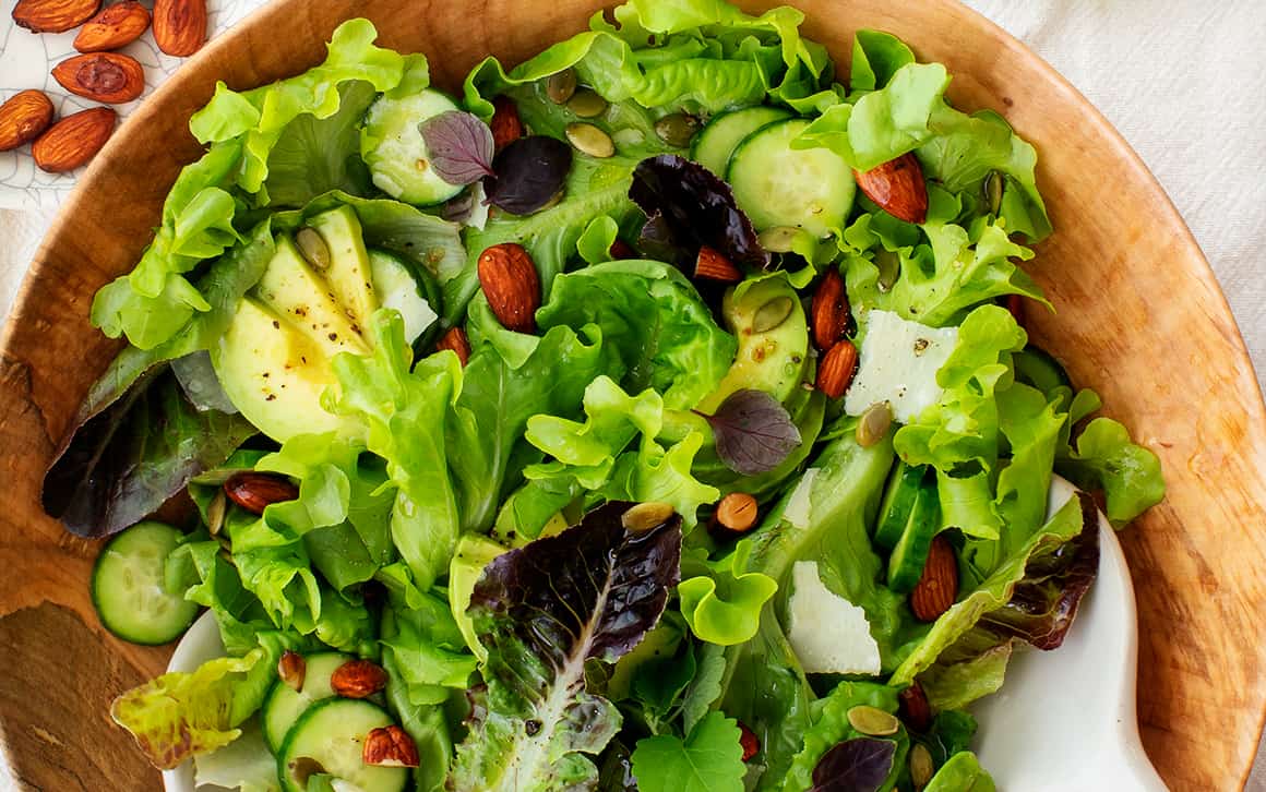 Chilled Side Salad with Mixed Greens and Light Vinaigrette