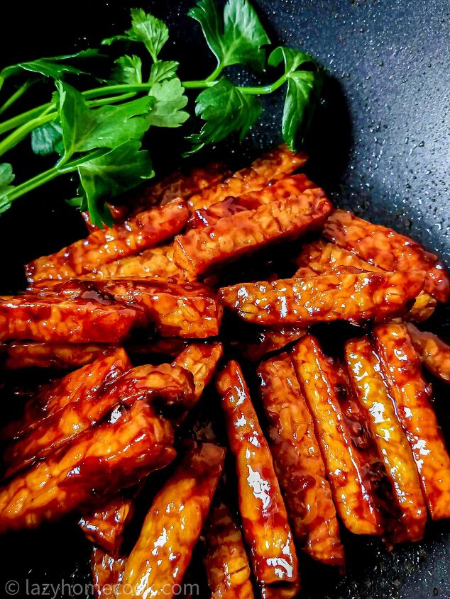 Sweet Tamarind and Palm Sugar Glazed Fried Tempeh