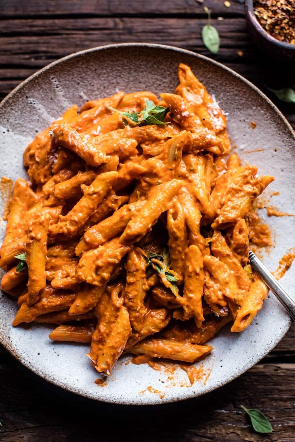Vodka-Infused Penne with Roasted Garlic and Sun-Dried Tomato Sauce