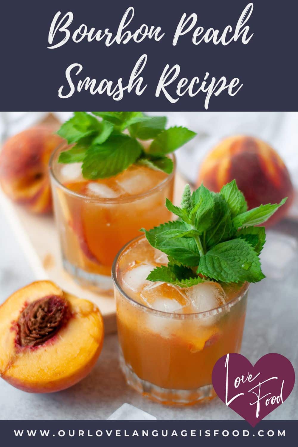 Spiced Peach Bourbon Fizz