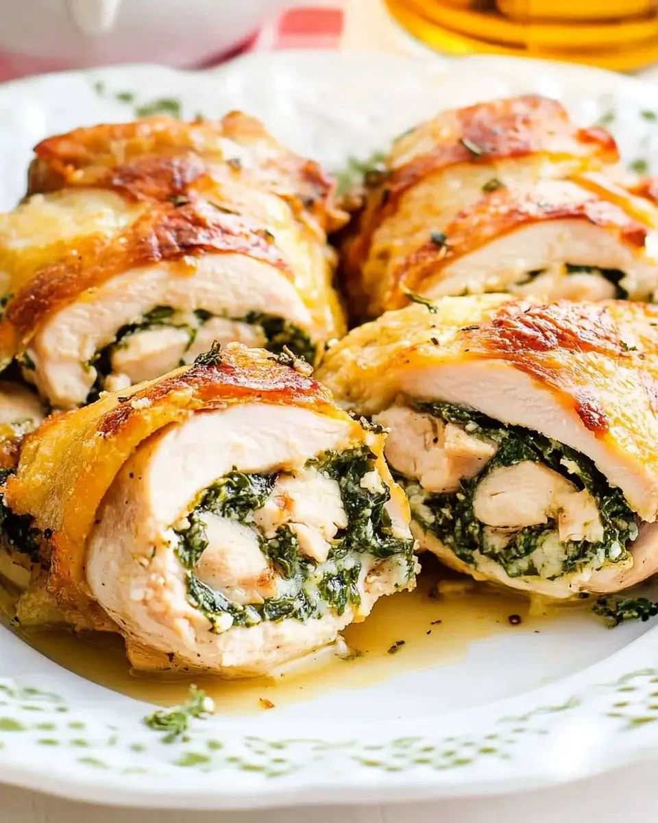 Cheese-Stuffed Chicken Thighs with Creamed Spinach