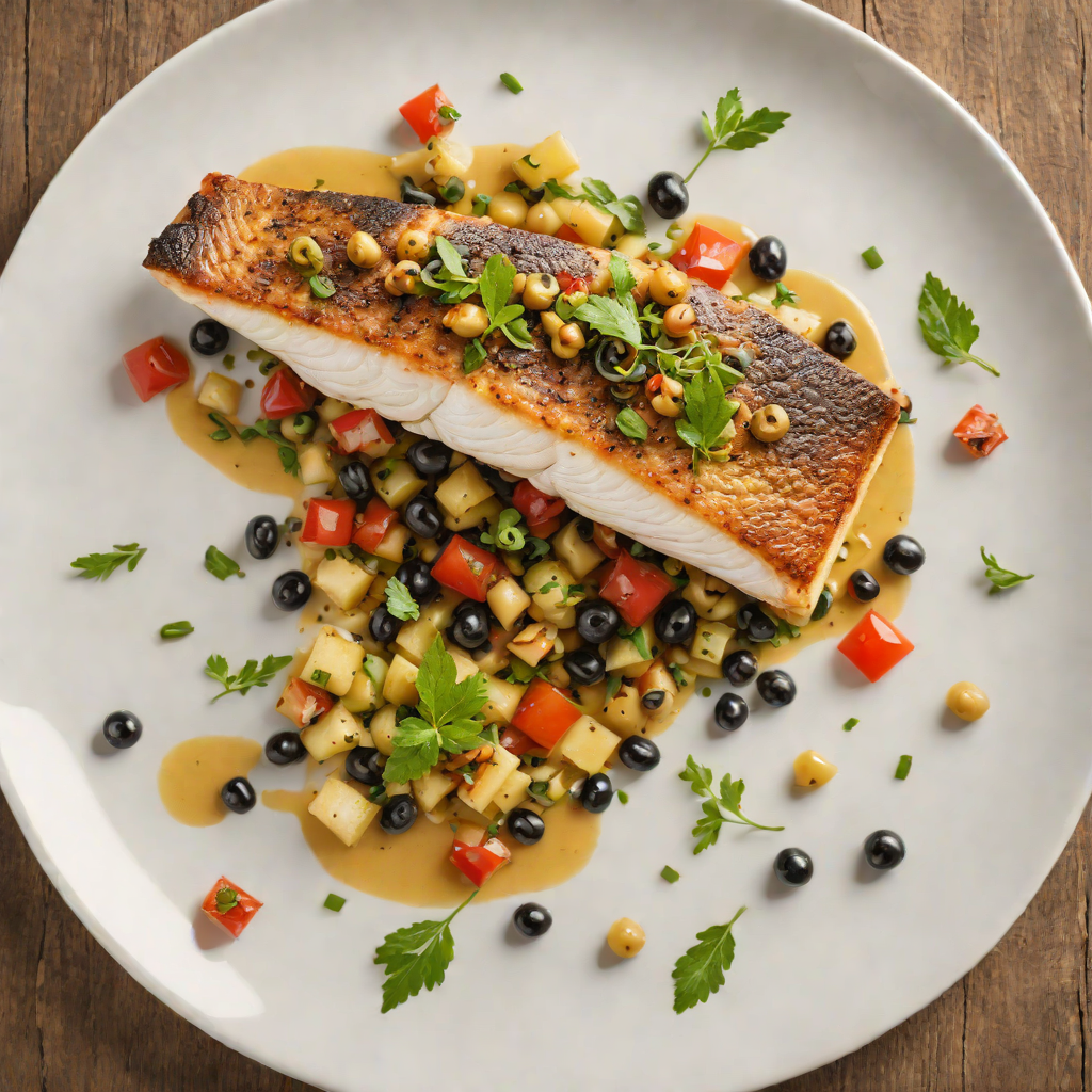 Pan-Seared Sea Bass with Olive and Capers Salsa