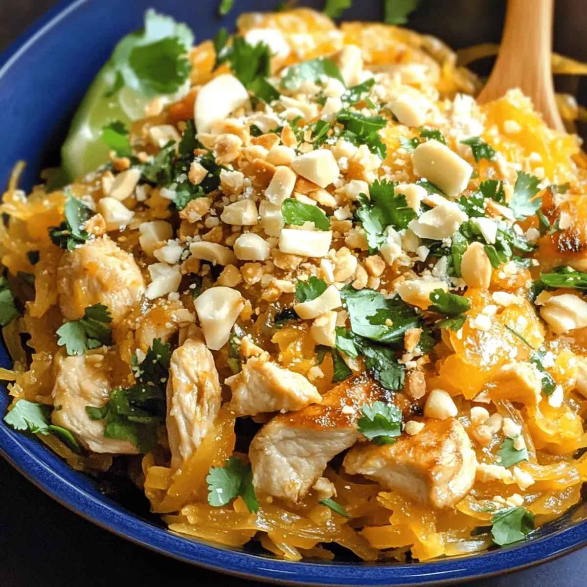 Spaghetti Squash Pad Thai with Shrimp