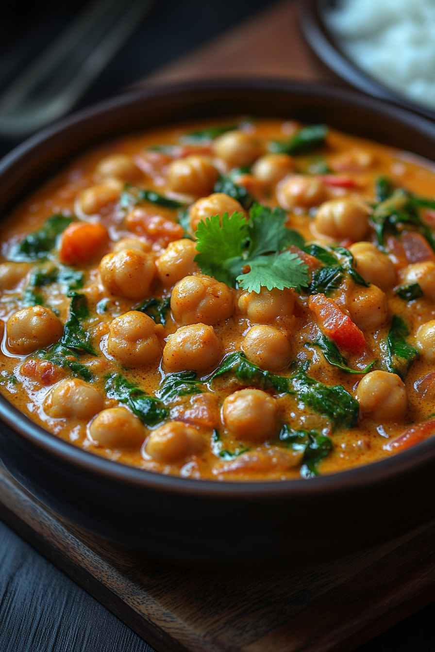 Masala-Spiced Chickpea and Spinach Stew