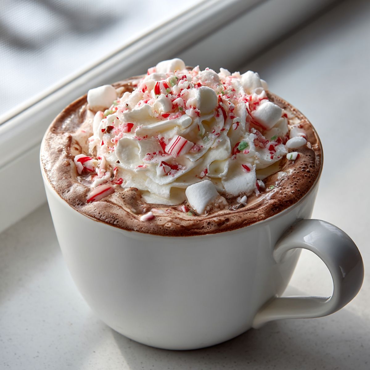 Iced Peppermint Hot Chocolate