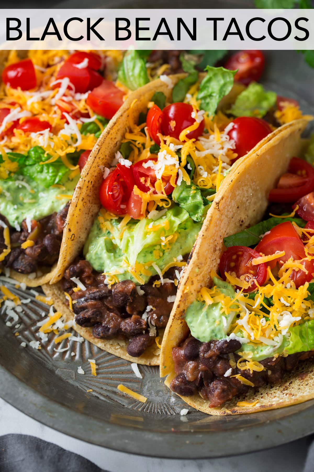 Fiery Chipotle Black Bean Tacos with Avocado Lime Crema