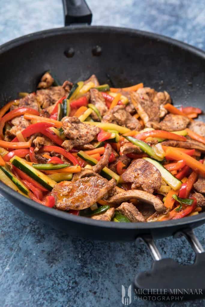 Stir-Fried Chicken with Sweet Chili and Bell Peppers