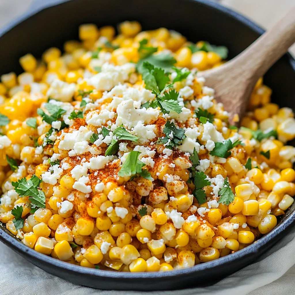 Sautéed Mexican Street Corn with Cotija and Chili Powder