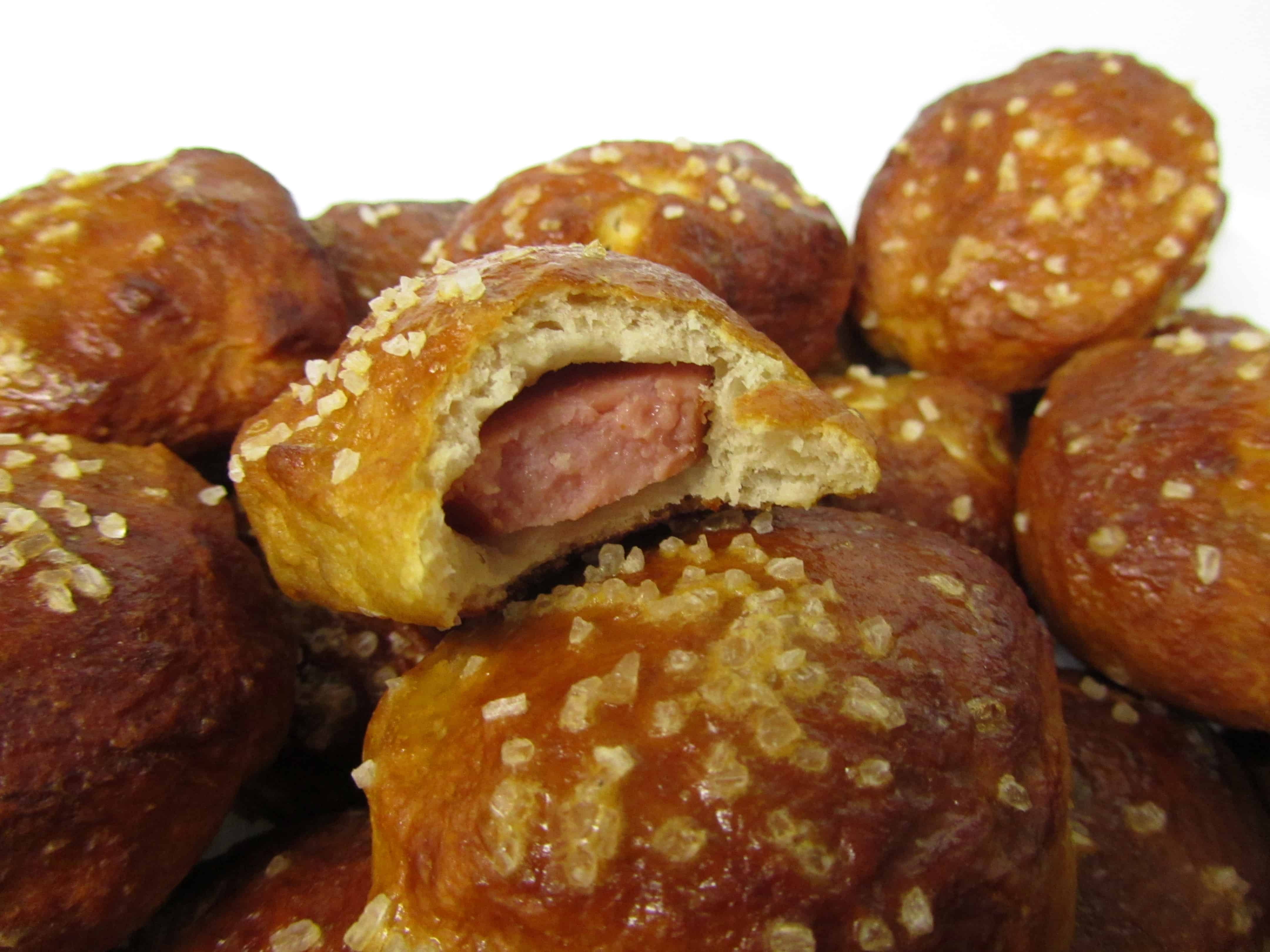 Regional Wisconsin Cheddar and Sausage Stuffed Pretzel Bites
