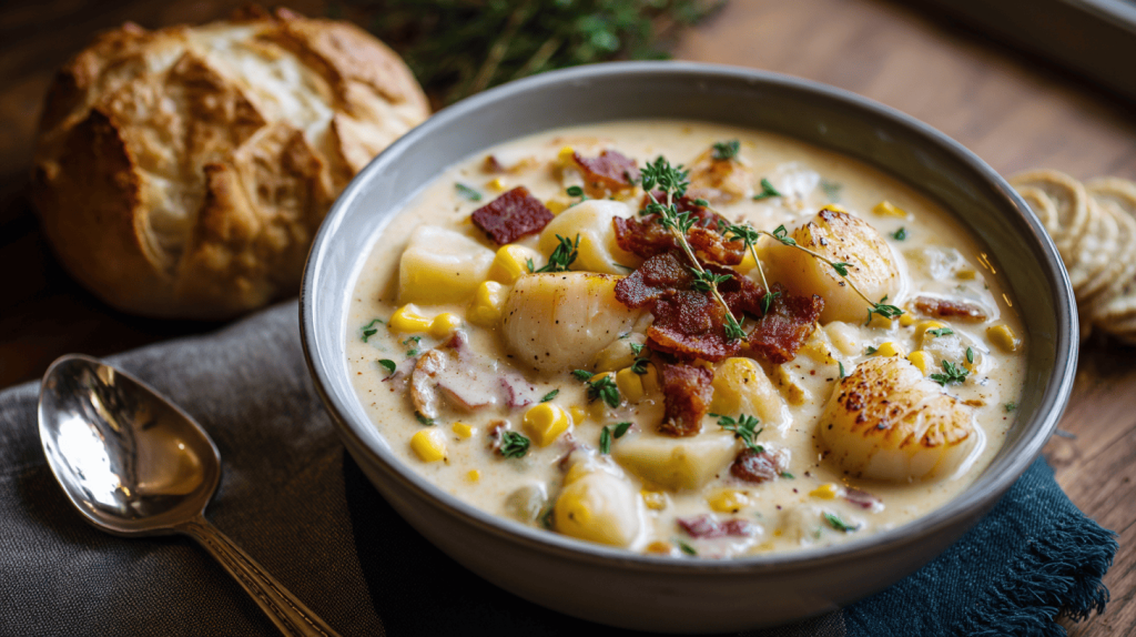 Hokkaido Scallop & Potato Chowder with Miso