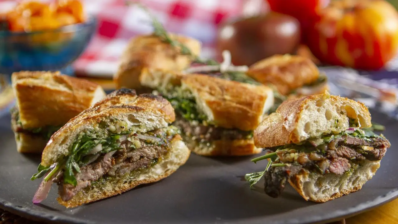 Barbecue Pulled Lamb Sandwich with Beetroot Relish