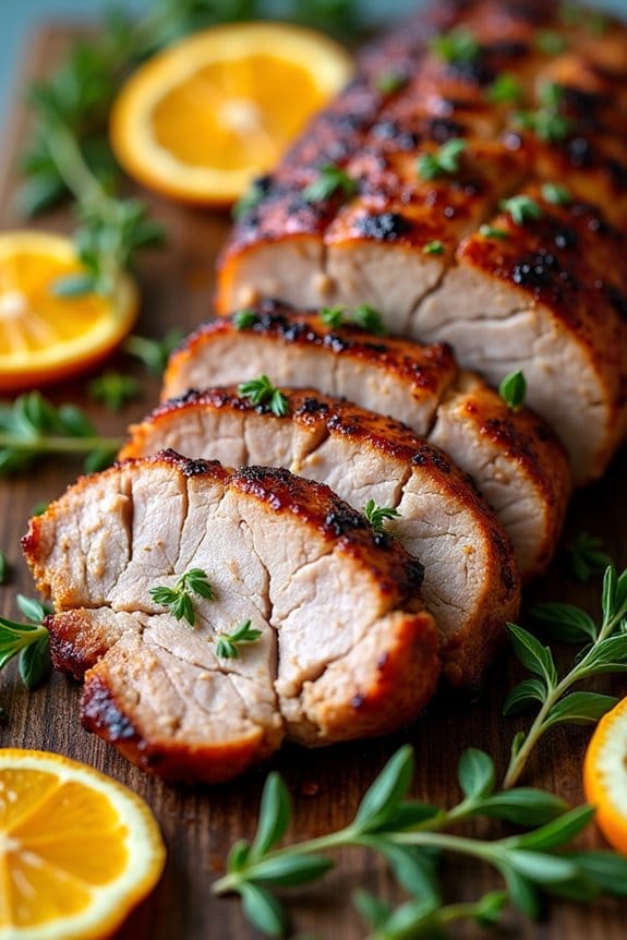Grilled Citrus-Marinated Pork Shoulder Steaks