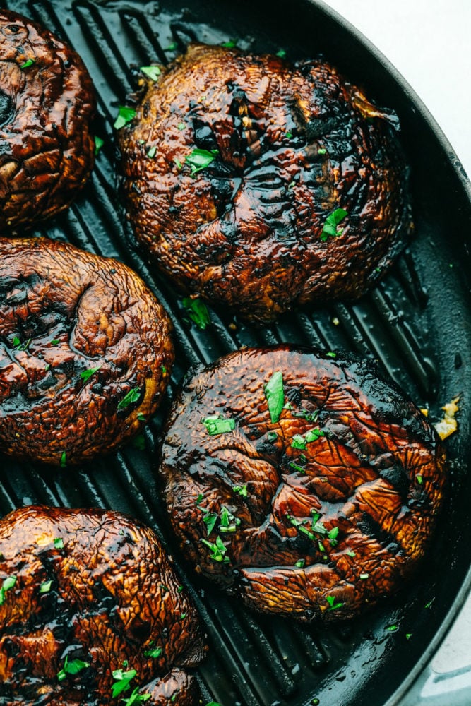 Grilled Vegetarian Portobello Mushroom Steaks with Balsamic Glaze